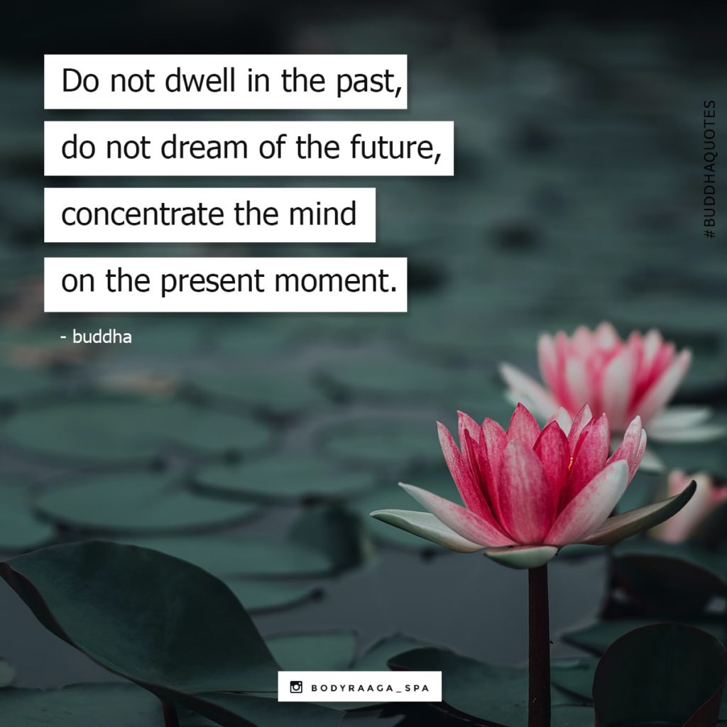 Do not dwell in the past, do not dream of the future, concentrate the mind on the present moment. - Buddha