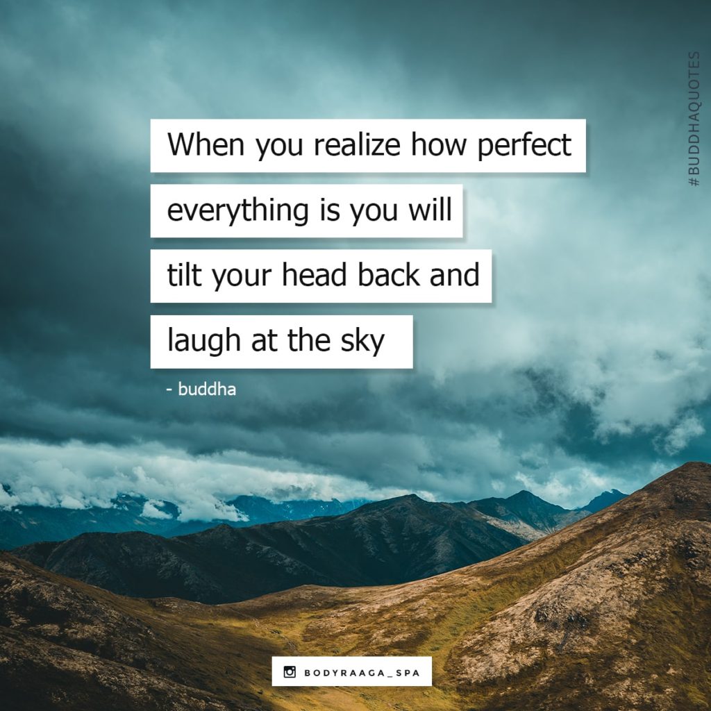 When you realize how perfect everything is you will tilt your head back and laugh at the sky. - Buddha